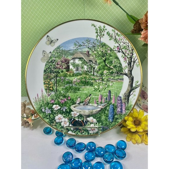 Franklin porcelain plate by Peter Banett, made in England, blue 9 1/4", Limited - Picture 17 of 17